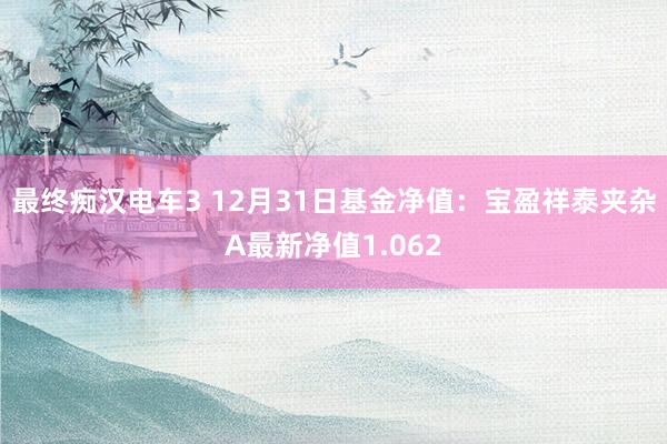 最终痴汉电车3 12月31日基金净值：宝盈祥泰夹杂A最新净值1.062